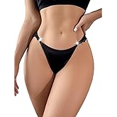 abandi Women's Satin Lace Thong Panties Silkly G-String Thongs Sexy Lace Underwear Shiny Tanga Briefs