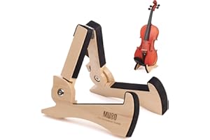 MUSO Violin Stand, Ukulele Stand Premium Solid Wood, Lightweight&Stylish Holder for Violin,Ukulele and Banjo Rabbit-Shape Patented(hard maple)