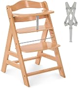 hauck Alpha+ Natural Wooden High Chair Beechwood 6 Months to Adult