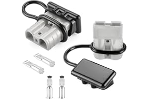 JUSTTOP Connector 2PCS,50Amp 12V to 36V Battery Quick Connect/Disconnect Connector Wire Connectors Plug Kit for 6 to 12 Gauge Cables, Set for Car Bike ATV Winches Lifts Motors More,Gray