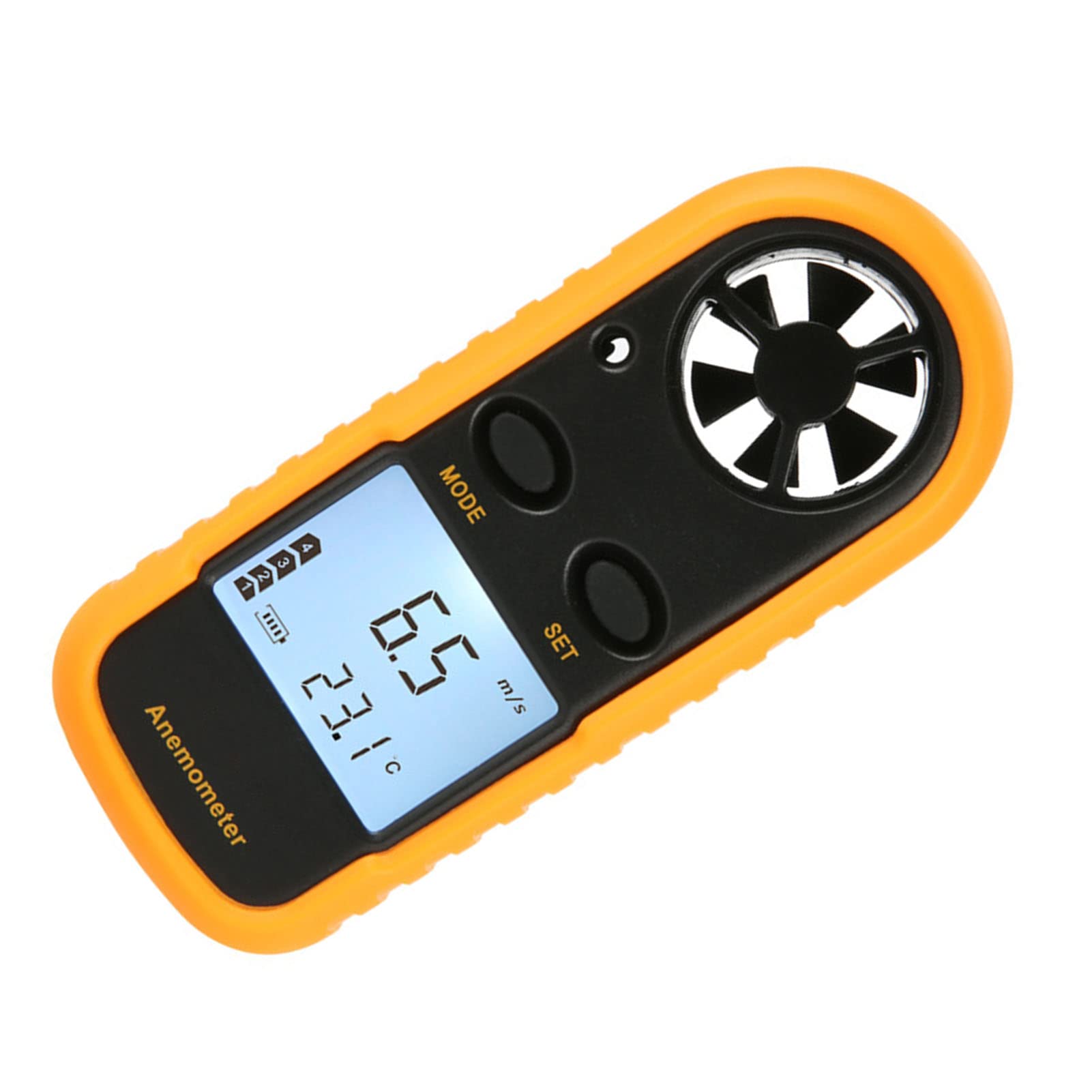 Wind Speed Anemometer, LCD Display Digital Handheld Anemometer Wind Speed Meter Gauge with 5 Units Selection Manual Automatic Switch for Outdoor Detection