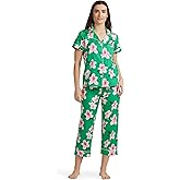 BedHead Pajamas Short Sleeve Cropped Pajama Set Elegant Azaleas SM (US 4-6)