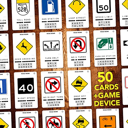 100 PICS US Road Signs Travel Game Learn 100 Road Signs Flash Cards