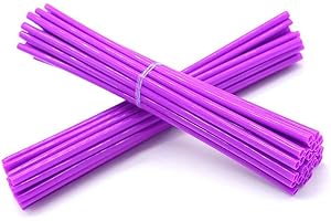 YUANQIAN Super Pop Bicycle Spoke Skins Wraps Compatible with Schoolmate Bike Fans- Colorful Bike Wheel Decoration-72 Pcs(Purple)