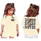 tagyum Toddler Football Sister Shirt Baby Girl Football Outfit Big Sister Shirt Game Day Girl T-Shirt Cotton Tee Top