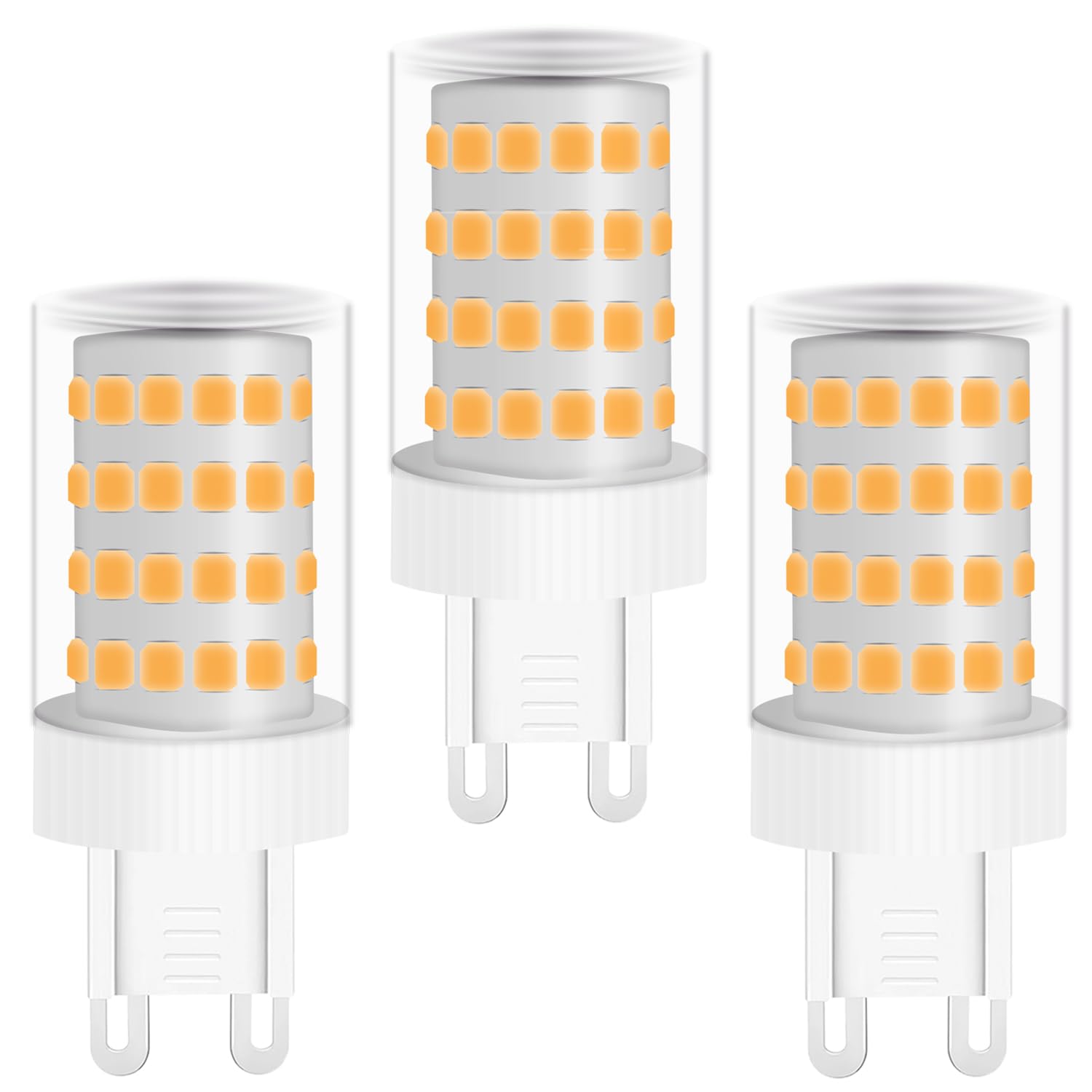 YUANHENLIZ 8W G9 LED Light Bulbs, Small Corn Bulb Warm White, 360° Beam Angle Energy Saving Non-Dimmable Light Bulbs for Home Lighting LED Lamp 3 Pack — image 1