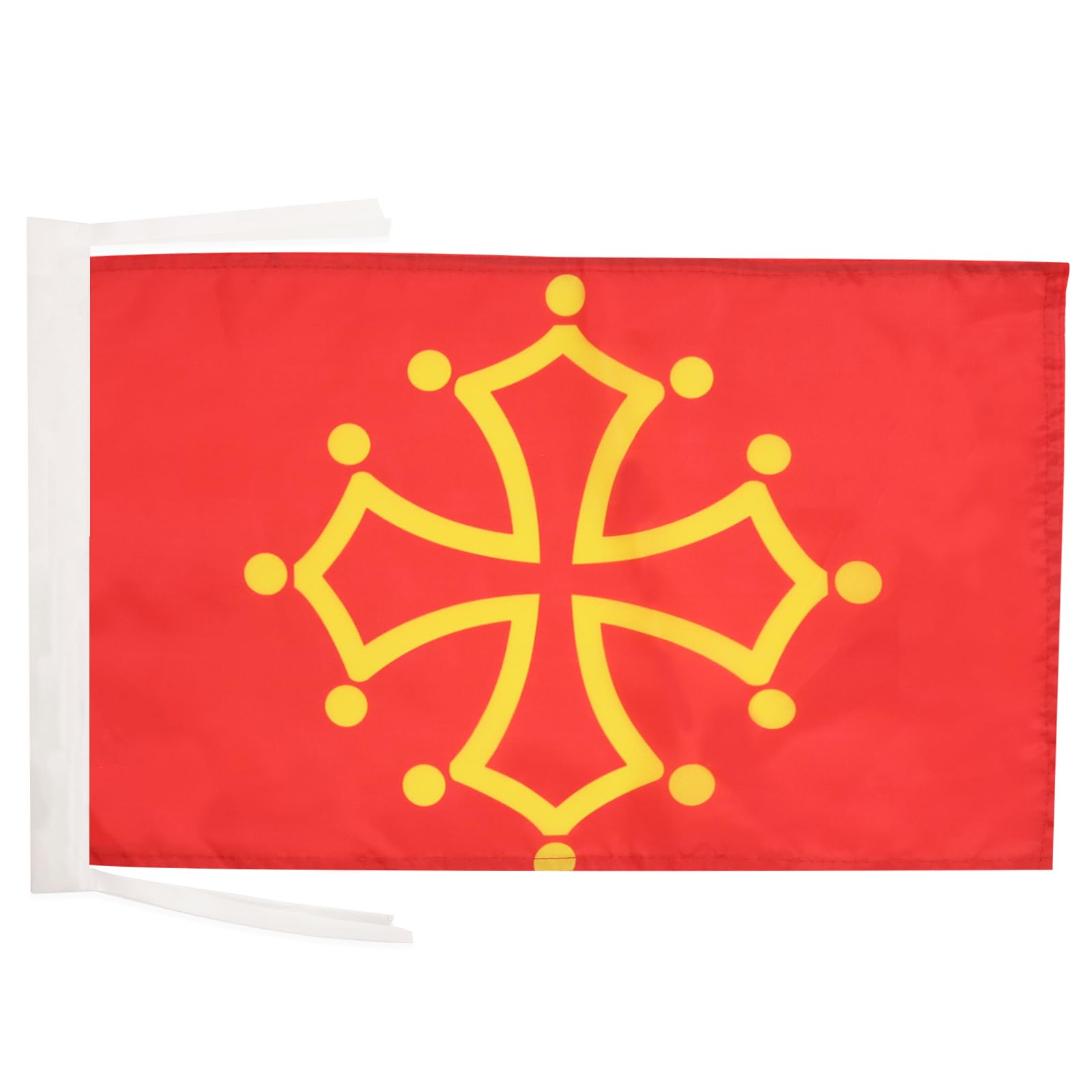 AZ FLAG - Midi-Pyrénées - Occitania Flag - 18'' x 12'' - 100% Polyester French region of Midi-Pyrénées - Occitanie Small Banner with Two Cords - Fade Resistant - Vivid Colors - 18x12 in - 45x30 Cm