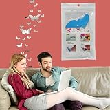 SwirlColor Butterfly Mirror Wall Stickers 36pcs Acrylic 3D Silver view 2