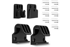 Probebi Retractable Baby Gates, Black, Plastic, 55" W x 34" H, Door Mount, Buckle Closure, 1 Pack