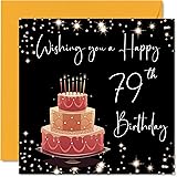 79th Birthday Card for Women Men - Stylish Elegant