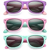 COASION Kids Polarized Sunglasses TPEE Rubber Flexible Shades for Girls Boys Age 3-9