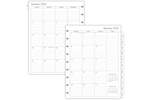 newestor 2025-2026 Planner Refills for Happy Planner Classic Size, Monthly Pages, Oct 2025 - Dec 2026, 9-Disc Punched, 7" x 9-1/4"