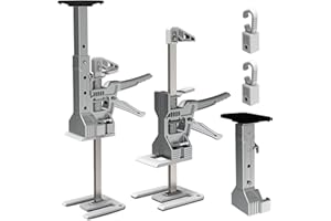 ALGRTS Cabinet Jacks 2 Pack Adjustable 0-19.9 Inches Hand Lifting Jack Tool Labor Saving Arm Jack for Installing Cabinets 3rd Hand Support System Multi-Function Furniture Lifter Drywall Lift