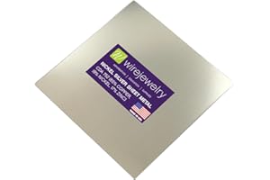 WireJewelry 24 Gauge 0.020 Dead Soft Nickel Silver Sheet Metal - 6x6 Inch
