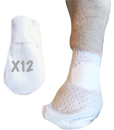 WICKEDPUP Disposable Dog Booties - 32 Count Water-Resistant Paw Protectors For Injured Paws