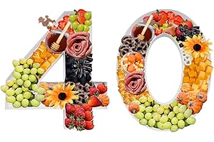 WENPACK 12" Fillable Cardboard Number Shaped Gift Grazing Charcuterie Board Paper Container (40)