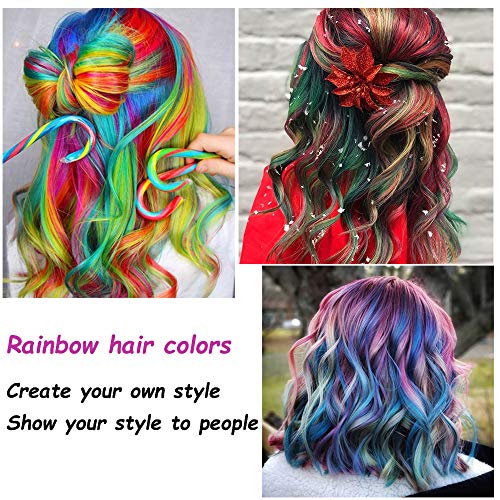 12 Colors Temporary Bright Hair Color Chalk Set for Girls Kids