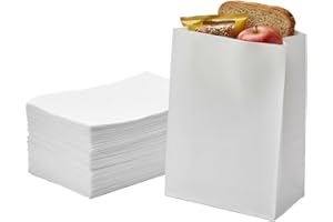 Concession Essentials White Paper Lunch Bags, 4lb Capacity, Holiday Cookie Bags, 50 Count Pack