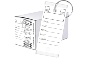 Versa-Tags 250 Per Box, Self-Protecting Paper Key Tags with Chrome-Plated Split Rings Perfect for Car Truck Or RV Dealers White