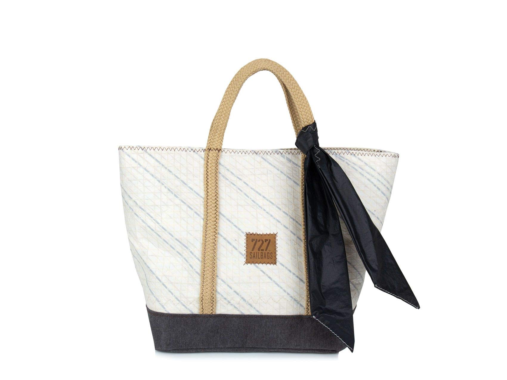 727sailbags Sweetie Gris Granite Women's Handbag, Light, Material aus 100% recyceltem Schiffssegel (Genua Mittelmeer)