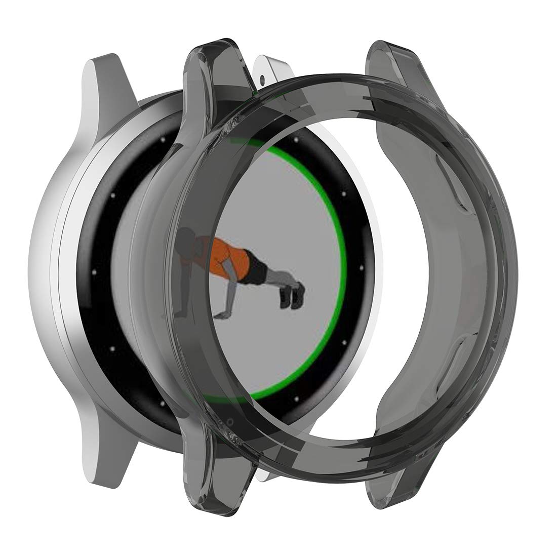 Disscool TPU Case Cover for Garmin Vivoactive 4S, Soft Anti Drop TPU Protective Case Cover Skin for Garmin Vivoactive 4S(TPU Black)