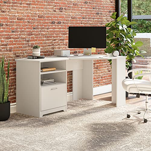 Bush Furniture Cabot 60W Corner Desk, White Pricepulse