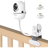 tihii Baby Monitor Mount Compatible with HelloBaby for HB6550/ HB6560/ HB65/ HB6351/ HB40/ HB6339/ HB6336, ANMEATE SM935E Monitor, Adjustable Baby Monitor Stand Flexible Clip Clamp Mount No Drilling