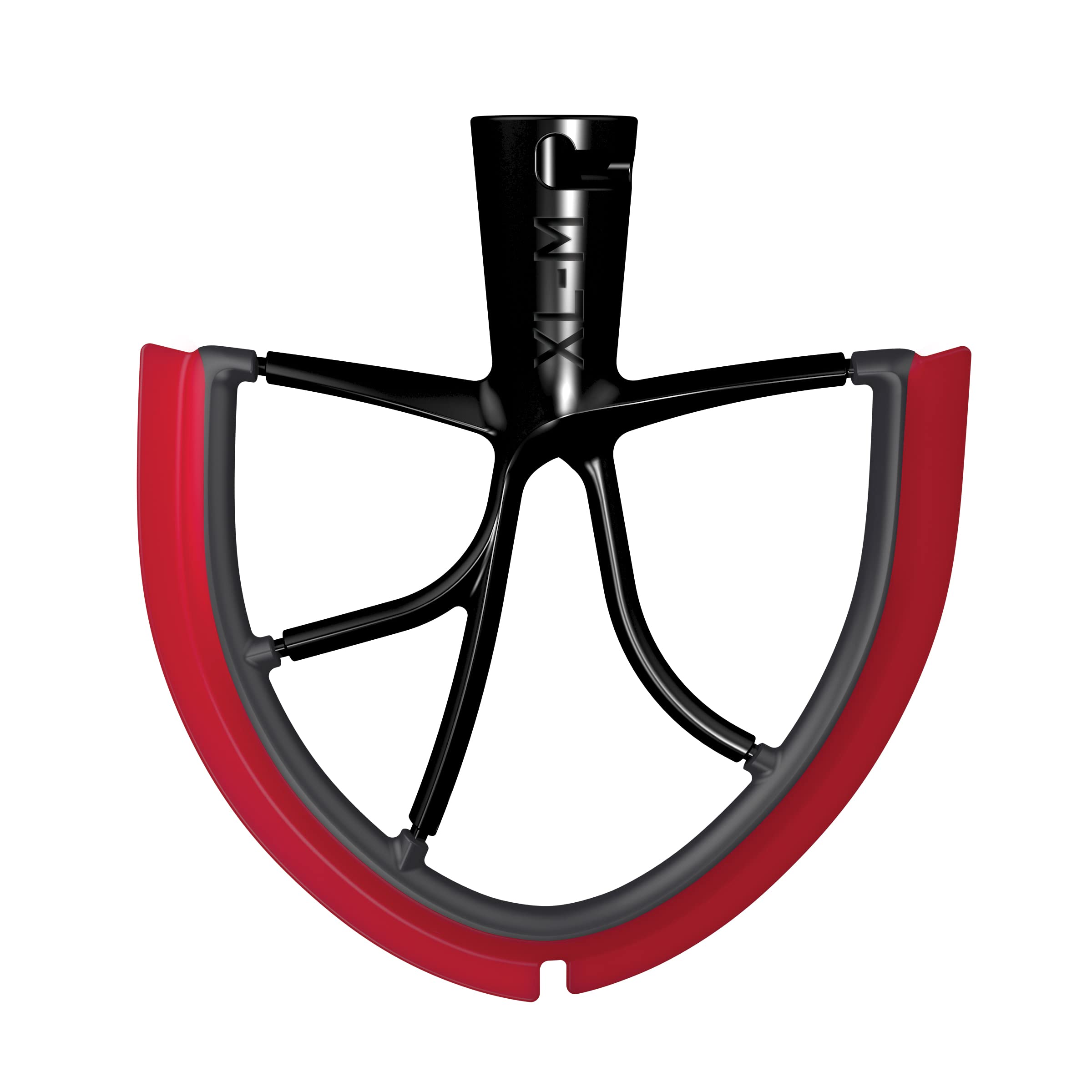 New Metro Design XL-MR 5-Plus Beater Blade METAL, Compatible with KitchenAid 5-Plus Bowl-Lift Stand Mixers, Red