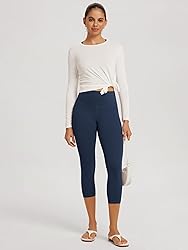 ODODOS 2-Pack Buttery Soft Lounge Yoga Capris for