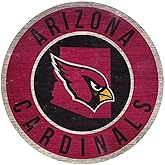 Fan Creations Arizona Cardinals Wood Sign 12 Inch Round State Design
