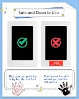 MOXTOYU Baby Hand and Footprint Kit 2 Clean-Touch Framed Photo Kit 6 Cards view 3