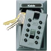 Kidde AccessPoint 001015 KeySafe Original Push Button Combination Permanent Key Lock Box, 5-Key, Titanium Gray