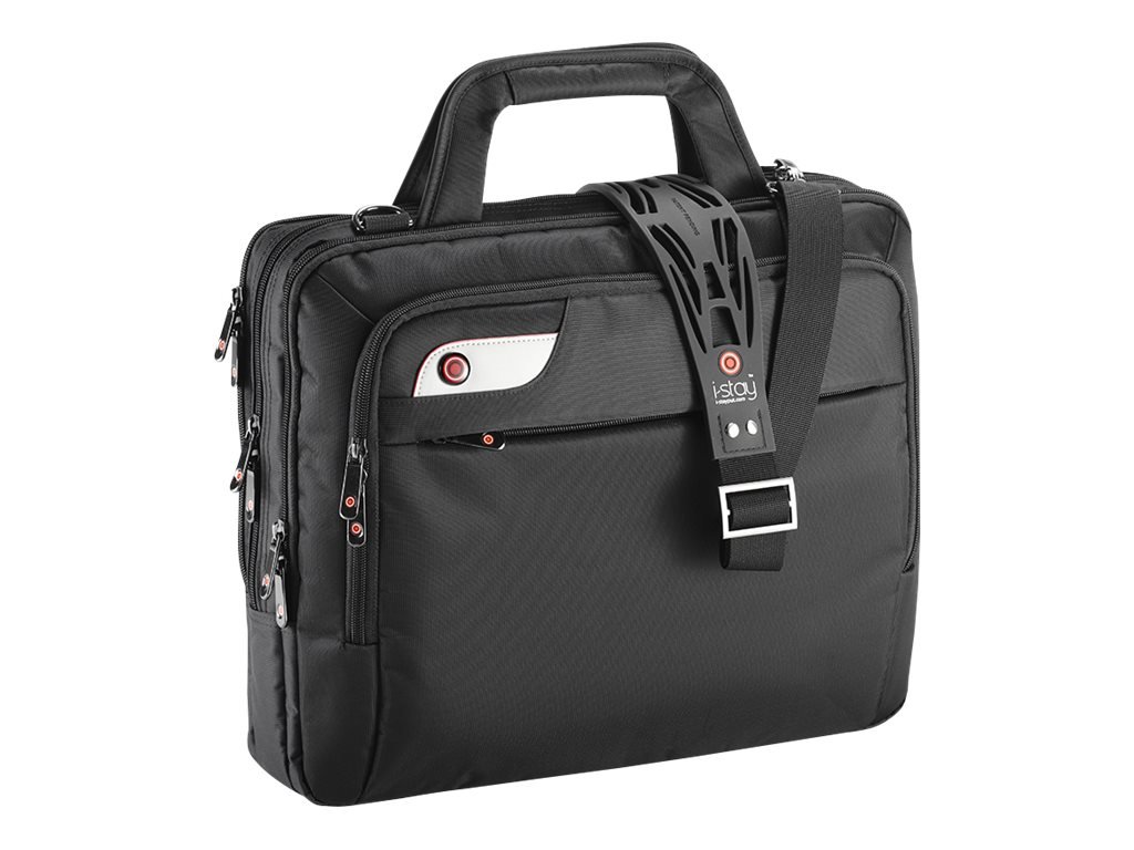 i-stay Laptop bag, 15.6 inch Business Computer Laptop Case, Unisex Spacious Laptop Sleeve Shoulder Messenger Bag for Women and Men, Universal Nylon Briefcase Bag for Computer/Notebook-Black is0104