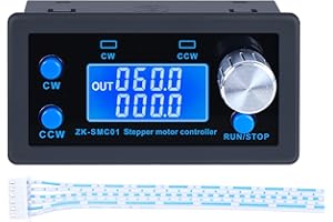 CNC Stepper Motor Controller (Driver Needed), PEMENOL DC 5-30V, 1/128 Microstep Resolution, Adjustable Speed, Angle, Delay & Direction, LCD Display – Compatible with NEMA 17/23 Motors