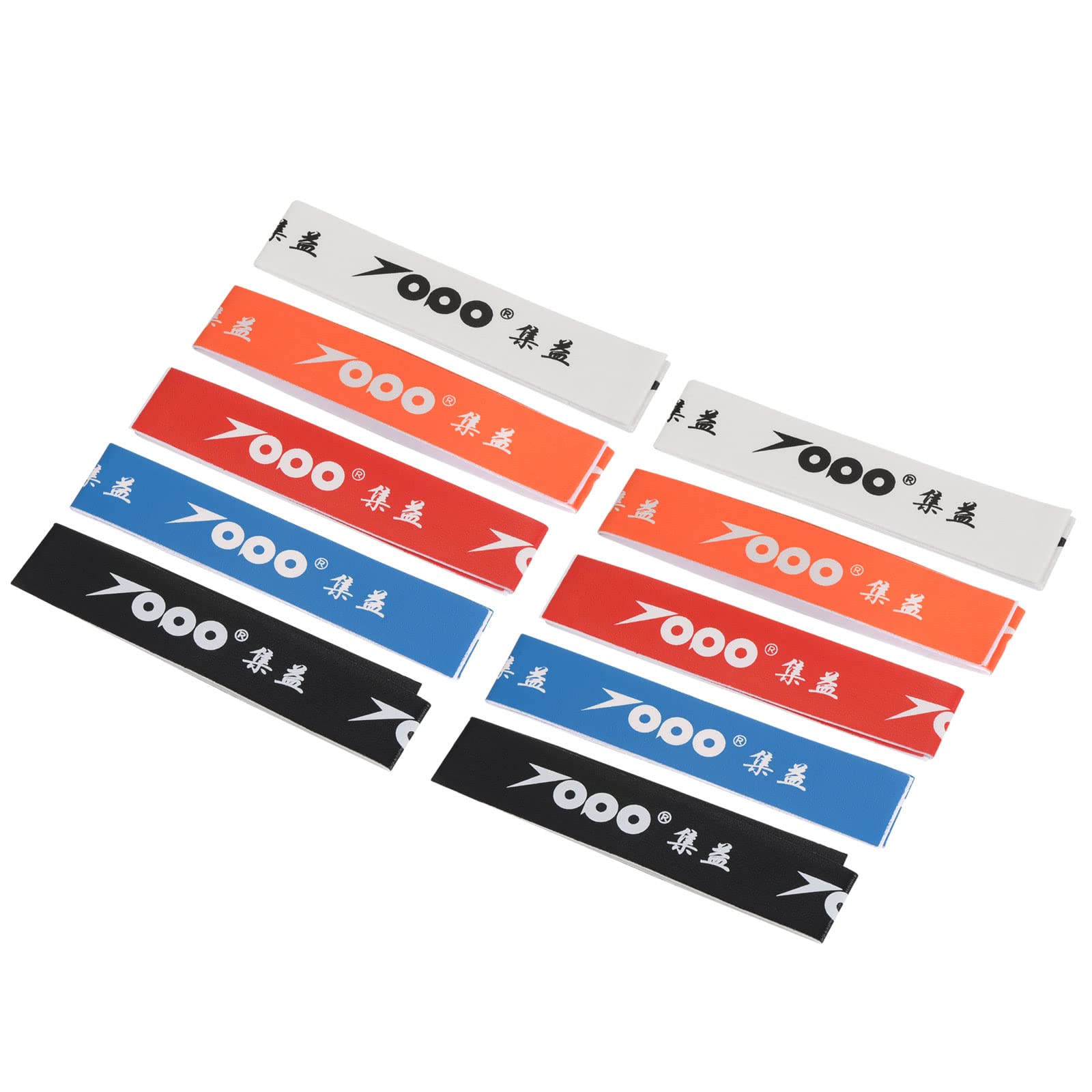 PATIKIL 9.8"x0.7" Badminton Racket Head Protectors Sticker, 15 Pack PU Racquet Guard Tape Racket Frame Stickers Lightweight Wear-Resistant, 5 Colors