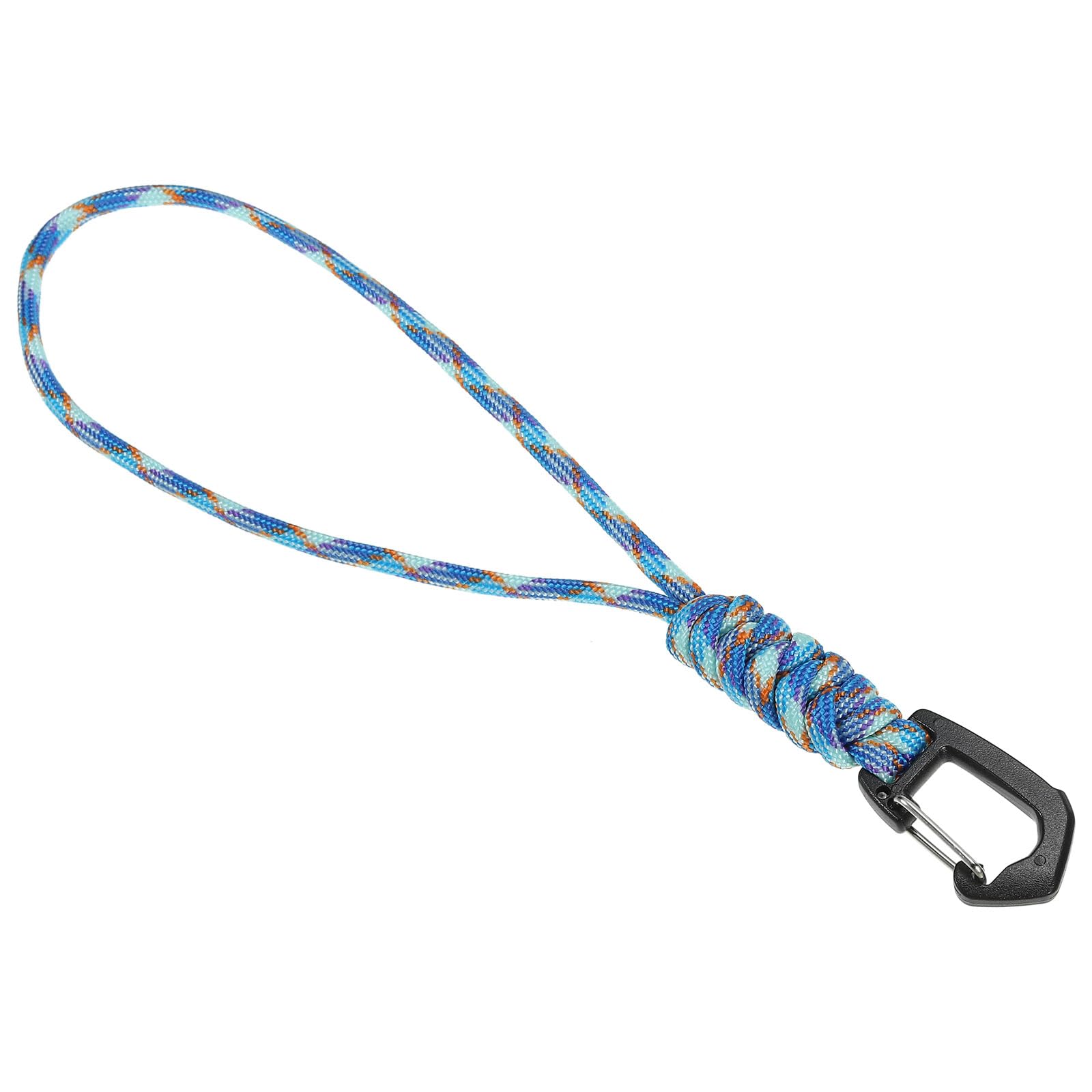 PATIKIL Badge Lanyard 8.6 Inch, Necklace Keychain Cord Metal Clasp Hook Ring Strap for Keys Whistle ID Card Badge Holder, Camo Blue