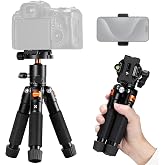 K&amp;F CONCEPT 21.6'' Mini Desk Tripod. | Ball Head, Load up to 13.22 lbs/6 KG, 1/4 inch Quick Shoe Plate, Phone Holder, For DSLR Camera Phone. S225A0+BH-25L