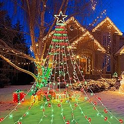 FUNIAO Christmas Decoration Lights, 320 LED Star
