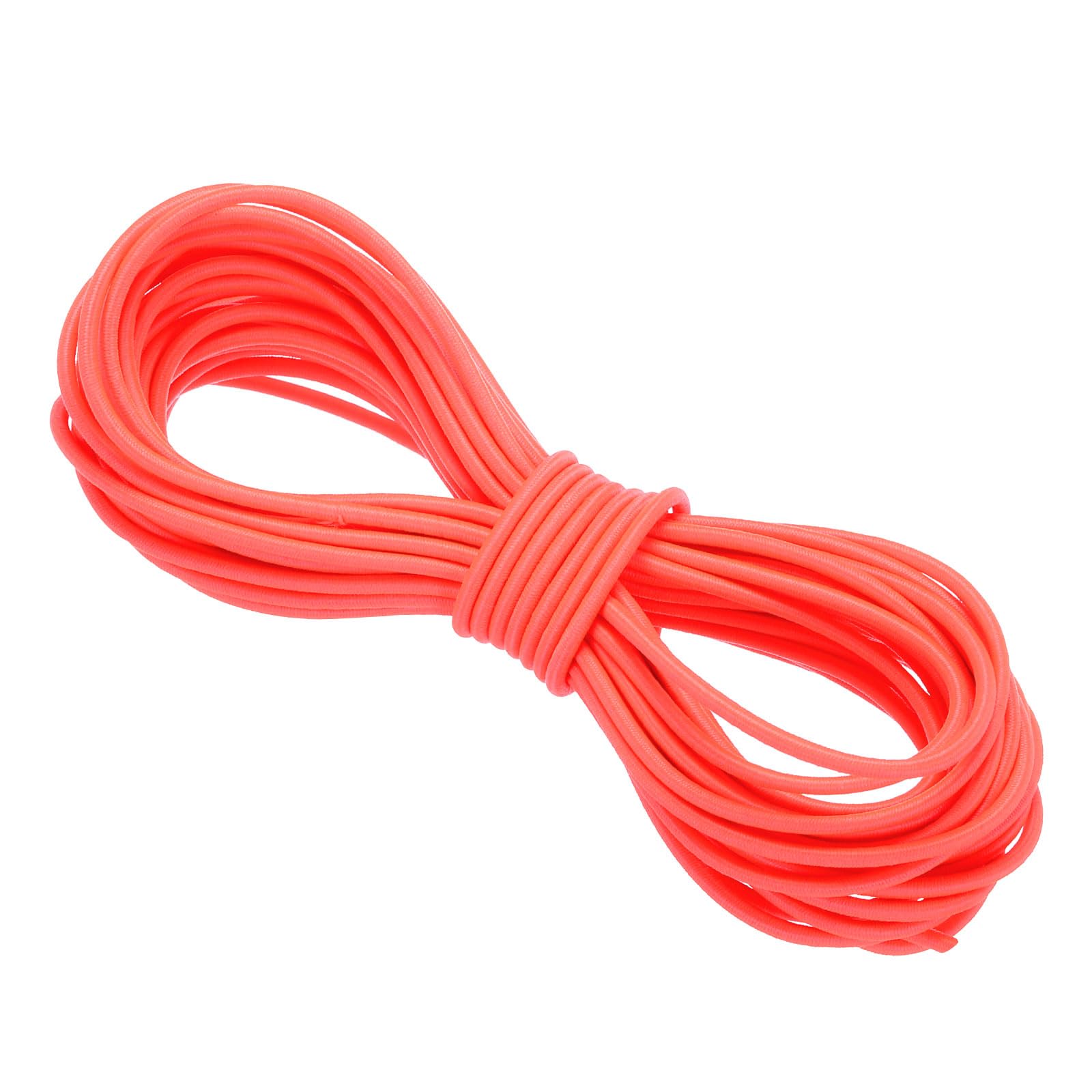 PATIKIL Bungee Cord Elastic Cord Heavy Stretch String Rope 3/32" 11 Yards(2.5mm x 10m) Fluorescent Red for Crafting DIY Sewing Hook Straps Camping Tie Down Strap