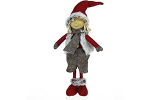 Northlight 13.5" Young Boy Gnome in Faux Fur Vest Christmas Tabletop Decoration