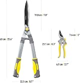 Jardineer 2pcs Garden Shears Set Hedge + Pruning Shears 61cm 21cm view 9