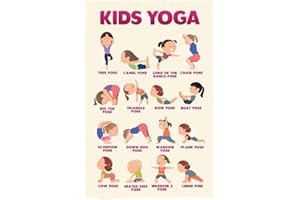 POSTER FOUNDRY Kids Yoga Poster Kid Chakra With Poses For Childrens Exercise Activities Wall Chart Cool Wall Art Print Poster 12x18