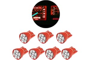 Atmufelp 7Pcs t10 led bulb Instrument Gauge Cluster LED Dash Kit Dashboard LED Light Bulbs Red Replacement for Ford 1993-1996