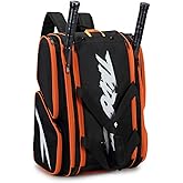 TILDOSAC Pickleball Bag - Large Paddle Bag for 4 Paddles & Accessories - Fence Hook, Extra Pockets, Shoe Compartment