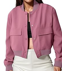 Modegal Women's Fall Varsity Bomber Jackets Long