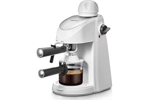 Yabano Espresso Machine, 3.5Bar Espresso Coffee Maker, Espresso and Cappuccino Machine with Milk Frother, Espresso Maker with Steamer(White)