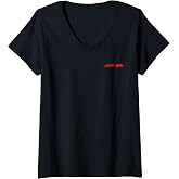 Womens Justin Bieber Red Circle Changes V-Neck T-Shirt