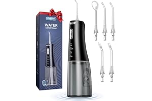 Onlyone Water Dental Flosser Pick for Teeth 300ML Portable Oral Irrigator Rechargeable Travel Irrigation Cleaner Cordless Electric Flossing Machine for Teeth Cleaning Power Flossers IPX7 Waterproof