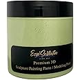 Ezgi Sertcetin 3D Sculpture Painting Paste|Texture Paste|Decorative Plaster|Ready to Use|Unique Colors|Ideal for Artwork|Stencil|Flowers|Texture|Art Relief| 6oz (Pistachio)