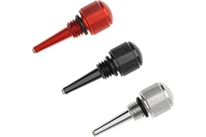 QHDSGZS Set of 3 Replacement for 55201 Magnetic Oil Dipstick for Inverter Generator with O Ring,Compatible with Predator/Wen/Yamaha（Red、Black、Silver） (3, Silver & Red & Black, M18)